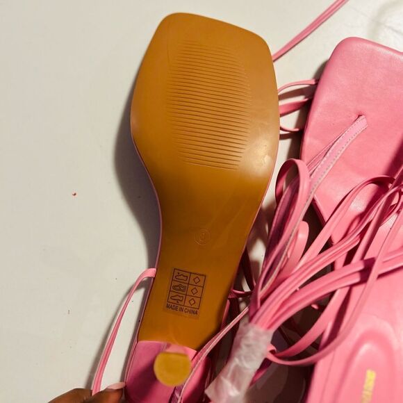 PLT kitten heel sandals in pink - Picture 4 of 4